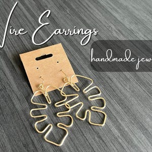 Gold Draht Ohrringe- handgemachte Draht Ohrringe- Draht Ohrringe- Wire Wrap Ohrringe- Draht gewickelt Ohrringe- Schmuck für sie