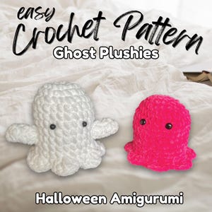Crochet Pattern Ghosts - Halloween - crochet Halloween - pink amigurumi - amigurumi - amigurumi easy - crochet patterns - halloween crochet