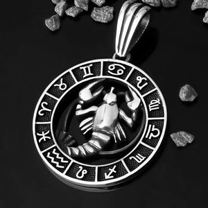 925 Sterling Silver Cancer Zodiac Sign Pendant