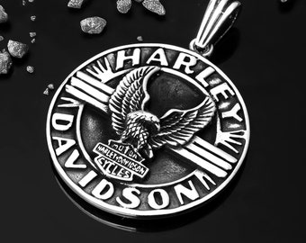 925 Silver Harley Davidson Pendant
