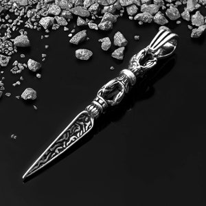 925 Sterling Silver Spear Men&#39;s Pendant