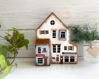 Rustic home decor, wooden house miniature, driftwood house, hygge decor, Rustic house wooden home decor, farmhouse decor Christmas gift idea