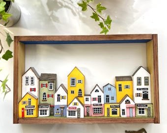Small wooden houses, driftwood houses, rustic home decor, miniature houses, wooden home decor, coastal home decor wooden sculpture miniature