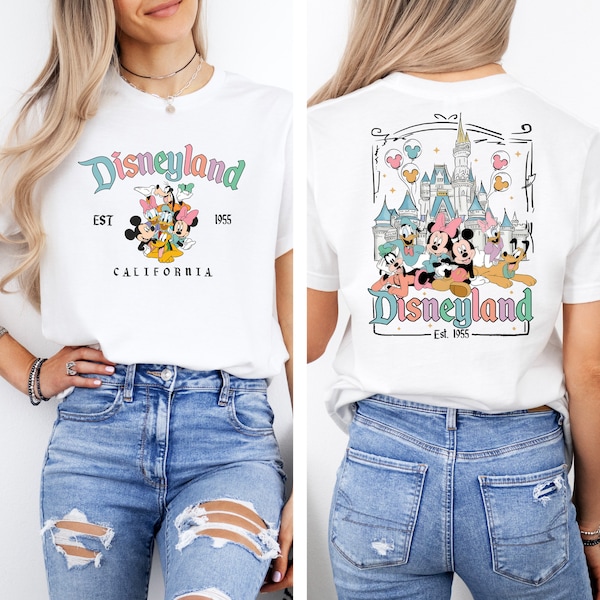 Mickey And Friends Disneyland Est 1955 T-shirt, Disneyworld Shirt, 2024 Family Vacation Tee, Magic Kingdom, Minnie Donald Pluto Shirt