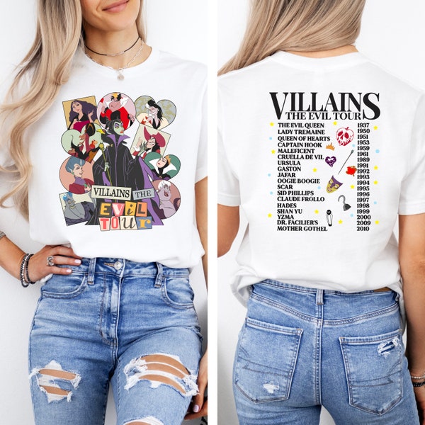 Villains The Evil Tour T-shirt, Disneyworld Shirt, 2024 Family Vacation Tee,