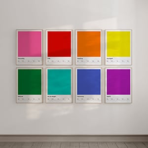 Rainbow Pride Flag Pantone Poster Set (Digital Download)