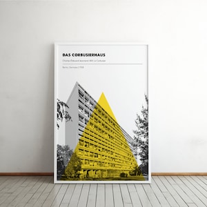 Brutalist Architecture Poster: Unité d&#39;Habitation, Berlin (Digital Download)