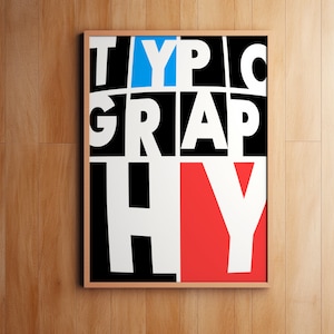 Typography design printable poster