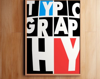 Typography design printable poster