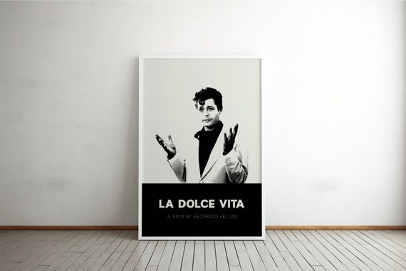 Fellini 1960 Movie Poster Reproduction T Shirt Fellini 1960 Movie Poster Reproduction T Shirt
