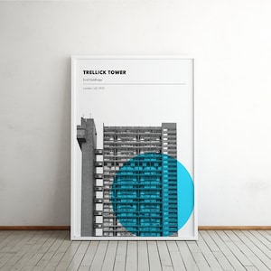 Trellick Tower Poster: London Brutalist Architecture Print (Digital Download)