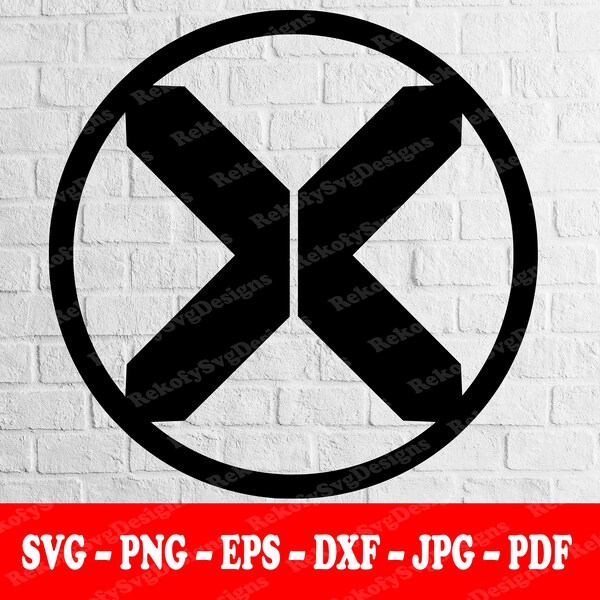 X_MEN, Logo, Superhero, Svg, T-Shirt, Sticker, Mug Wrap, Vector, Tattoo  Cricut, Silhouette, Digital Download, Svg-Png-Eps-Dxf-Jpg-Pdf