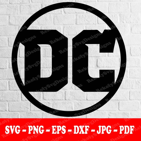 DC, Logo, Superhero, Svg, T-Shirt, Sticker, Mug Wrap, Vector, Tattoo  Cricut, Silhouette, Digital Download, Svg-Png-Eps-Dxf-Jpg-Pdf