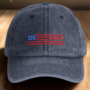 Anti-Trump FDT Embroidered Hat, Political Protest Cap with American Flag, Social Justice Statement Hat, Activist Embroidered Cap