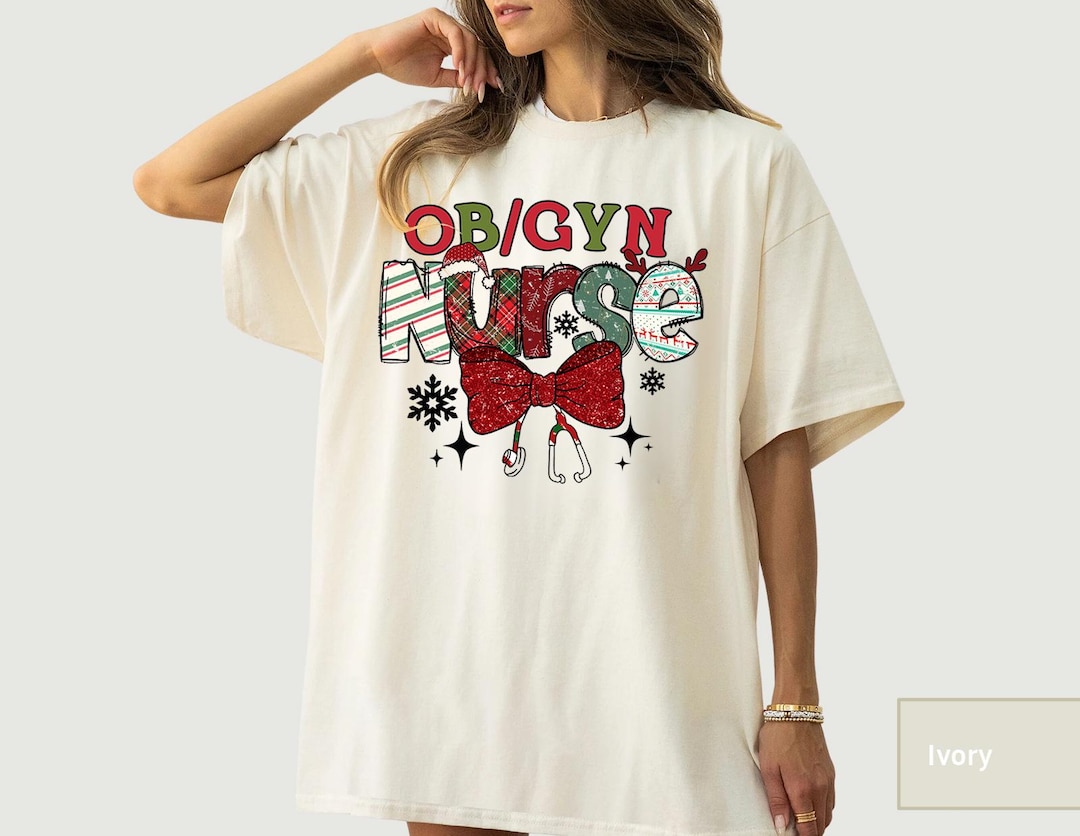 Christmas Ob Gyn Nurse Shirt, Obgyn Nurse Christmas Gift, OB GYN Nurse ...