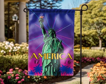 United States 250th Anniversary Garden Flag, Statue Of Liberty 1776-2026 Patriotic Banner, July 4th Freedom Banner, Historic USA Decor
