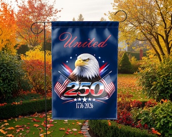 Patriotic Semiquincentennial Garden Flag 1776-2026, 250 Years Freedom USA Flag Yard Flag, 250th Anniversary Outdoor Decor Gift