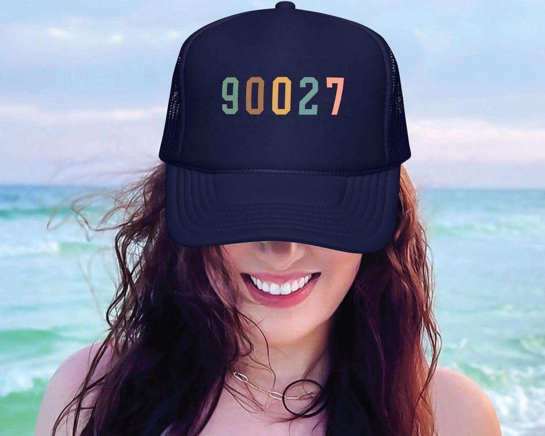 Custom Area Code Trucker Hat, Personalized Zip Code Mesh Cap, City Name ...