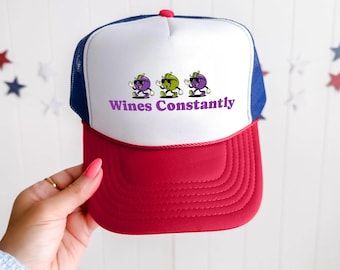 Need More Wine Distressed Trucker Cap | Wine Lover  display picture 3
