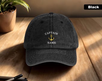 Captain First Mate Embroidered Hat, Personalized Sailing Cap, Anchor Compass Custom Hat, Unisex Nautical Dad Gift, Boat Lover Hat