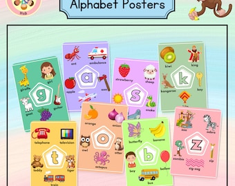 Printable ABC Alphabet Posters: Montessori Classroom Decor (Digital Download)