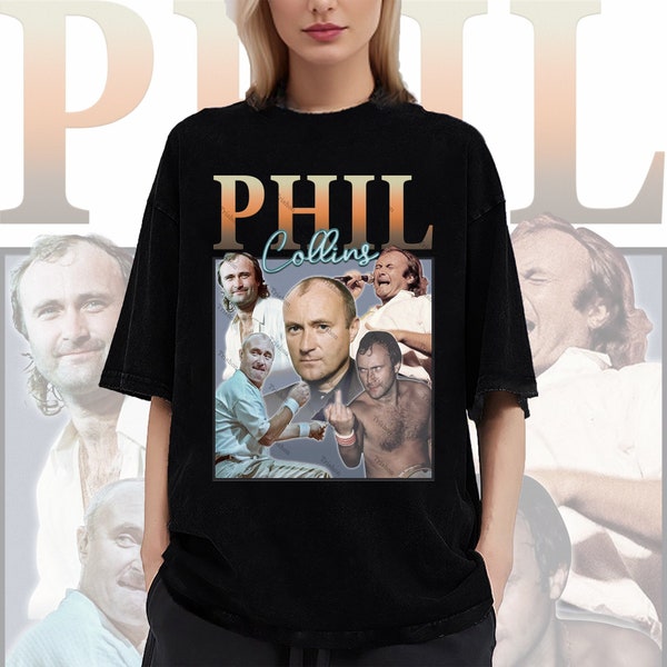 PHIL COLLINS 90's T-shirt - phil collins bootleg tees, phil collins fans gift, phil collins vintage retro shirt, phil collins fans kids tee