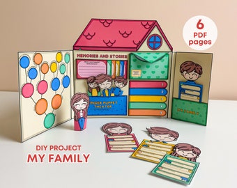 Progetto fai da te La mia famiglia Attività stampabili per bambini Materiale didattico homeschool