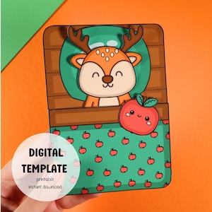 Printable Craft Kit - DIY Paper Toy Template for Kids, Easy Home Activity, Creative Papercraft Project, Digital Download