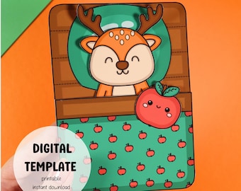 Printable Craft Kit - DIY Paper Toy Template for Kids, Easy Home Activity, Creative Papercraft Project, Digital Download