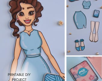 Printable Paper Dolls Dress Up Set | Digital Download | Creative Kids Activities | DIY For Kids | Instant Download | Craft At Home