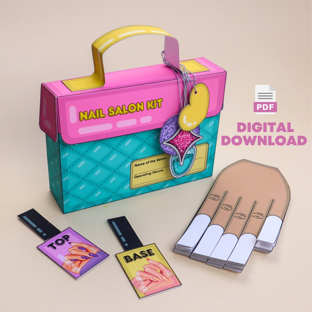 ネイルサロンゲームキット - 印刷可能なDIY子供向けアクティビティ