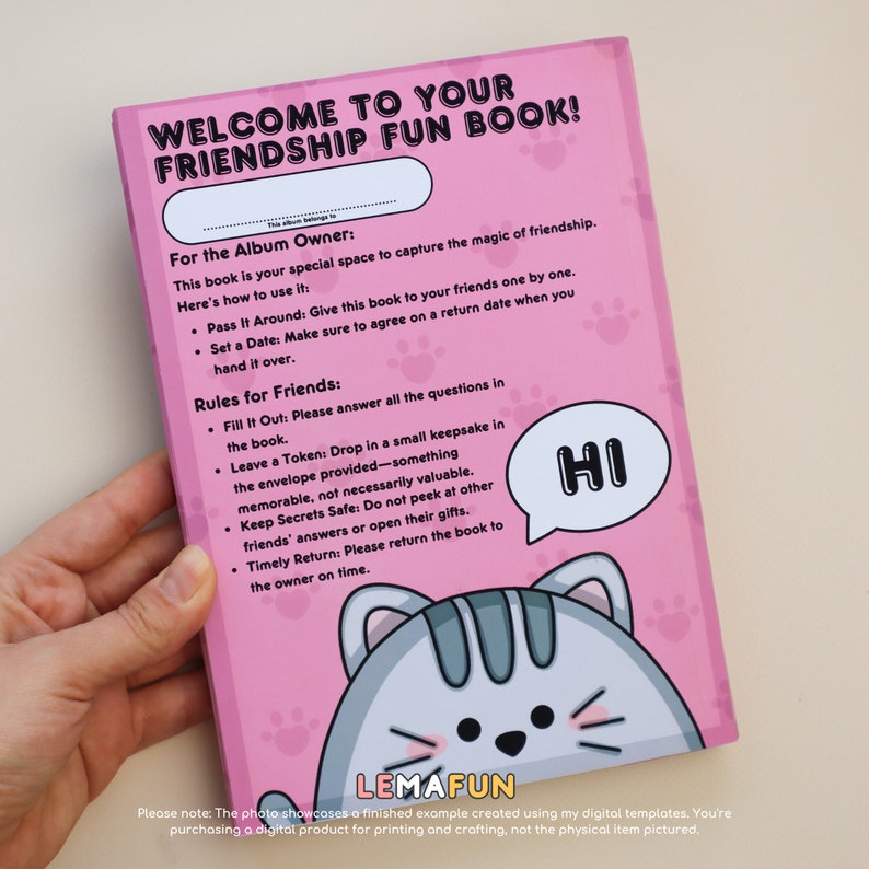 Friendship Questionnaire.pdf DIY Friendship Questionnaire Album for Kids (ages 7-12) - Printable PDF ...