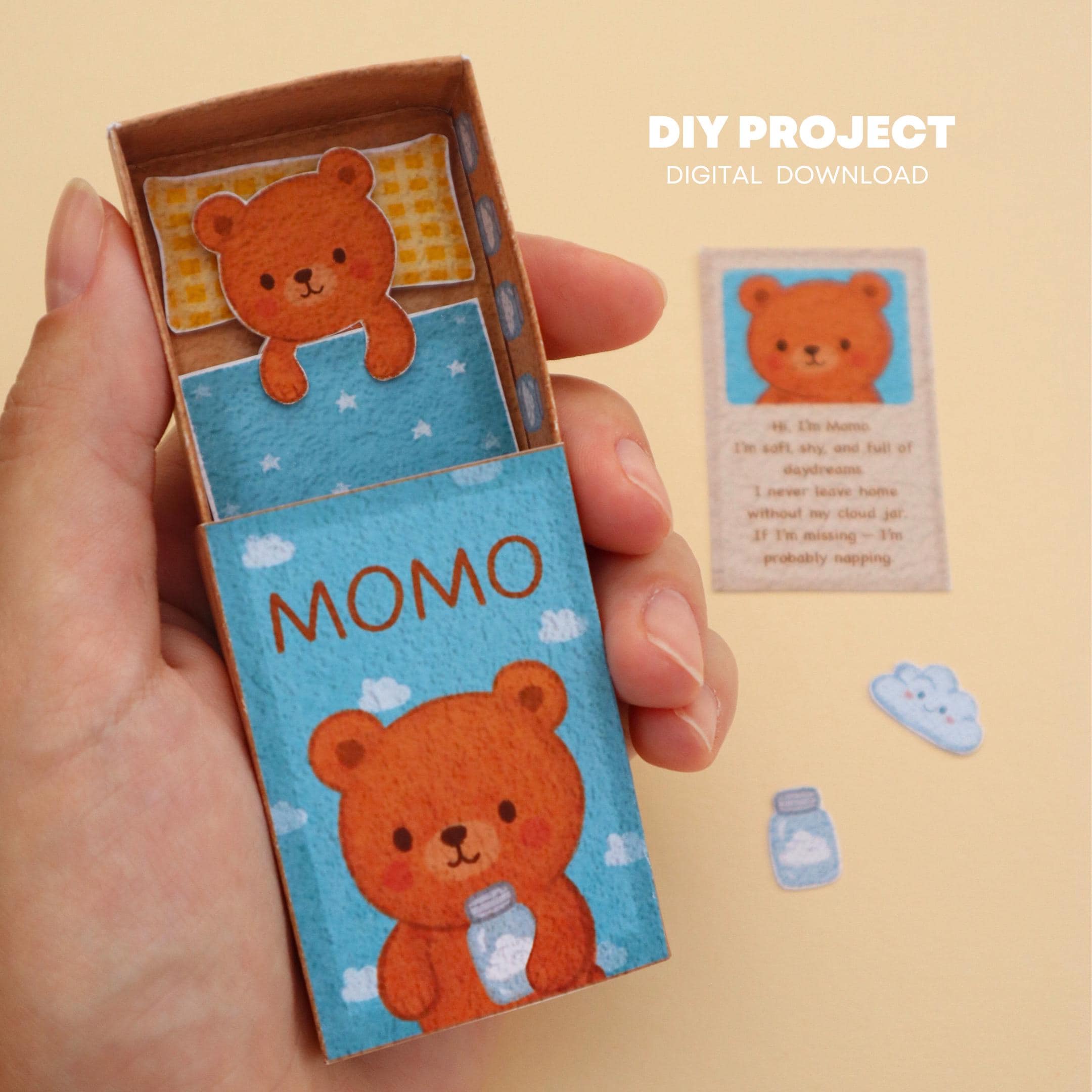 Printable Bear in a Box – DIY Mini Craft for Kids | Matchbox