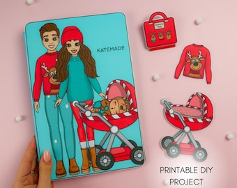 Printable Paper Dolls Dress Up Set | Digital Download | Creative Kids Activities | DIY For Kids | Instant Download | Craft At Home