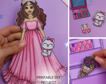 Printable Paper Dolls Dress Up Set | Digital Download | Creative Kids Activities | DIY For Kids | Instant Download | Craft At Home