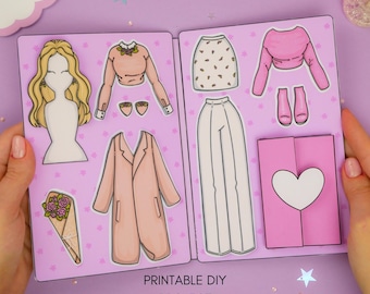 Printable Paper Dolls Dress Up Set | Digital Download | Creative Kids Activities | DIY For Kids | Instant Download | Craft At Home