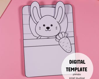 Printable Craft Kit - DIY Paper Toy Template for Kids, Easy Home Activity, Creative Papercraft Project, Digital Download