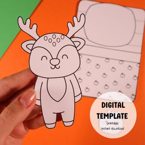 Printable Craft Kit - DIY Paper Toy Template for Kids, Easy Home Activity, Creative Papercraft Project, Digital Download