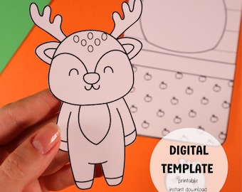 Printable Craft Kit - DIY Paper Toy Template for Kids, Easy Home Activity, Creative Papercraft Project, Digital Download