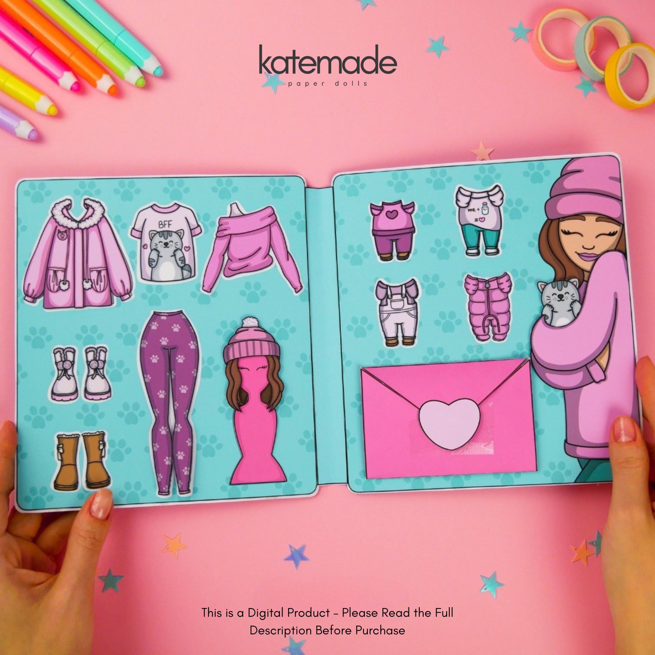 Printable Paper Dolls Dress up Set | Digital Download | Creative Kids ...