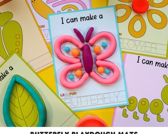 Butterfly Playdough Mats | Printable Butterfly Activities for Kids | Fine Motor Skills, Sensory Play, Preschool Activities