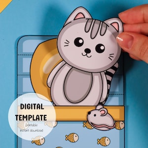 Printable Craft Kit - DIY Paper Toy Template for Kids, Easy Home Activity, Creative Papercraft Project, Digital Download
