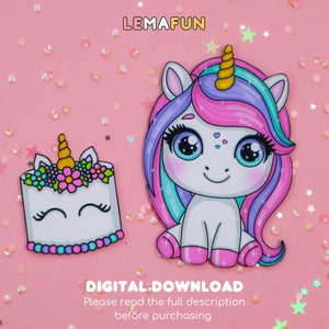 Unicorno fai-da-te e giocattolo di carta per la casa - Kit artigianale in PDF stampabile per bambini da 5 a 10 anni | Scaricamento digitale
