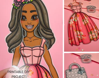 Printable Paper Dolls Dress Up Set | Digital Download | Creative Kids Activities | DIY For Kids | Instant Download | Craft At Home