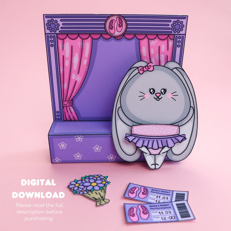 Printable Bunny House Craft Kit - DIY Paper Toy Template for Kids, Easy ...