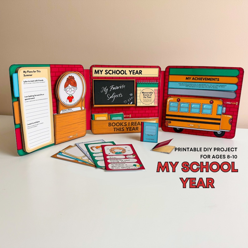 DIY Project My School Year Lapbook Printable Kids Activities Homeschool ...