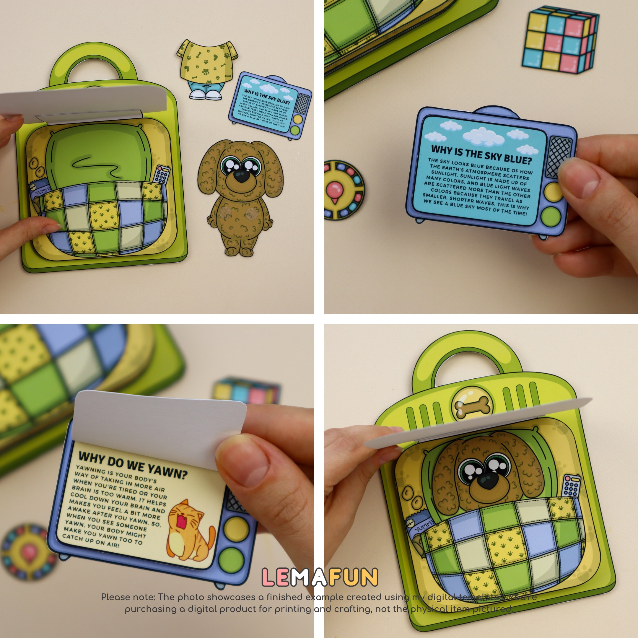 DIY Puppy & House Paper Toy Printable PDF Craft Kit for Kids 5-10 Years