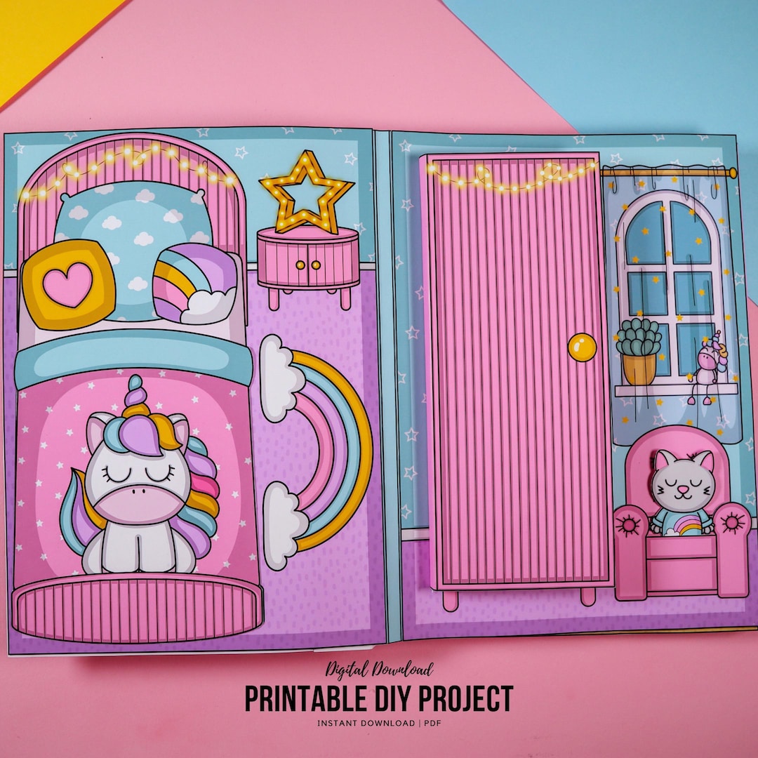 Diy Miniature Dollhouse Unicorn Barbie House Printable Unicorn
