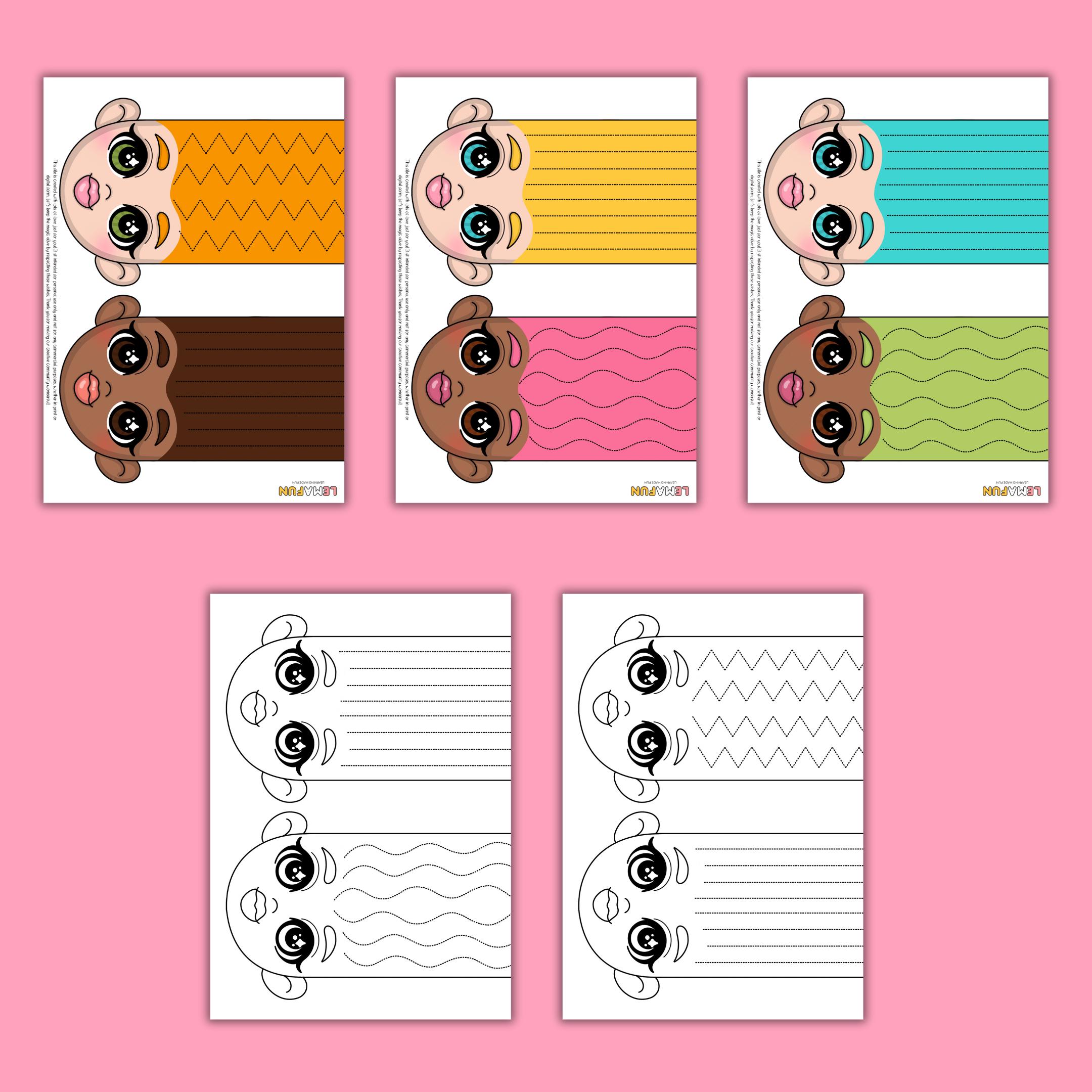 Printable Haircut Dolls – Scissor Skills Practice for Kids | Fine Motor ...