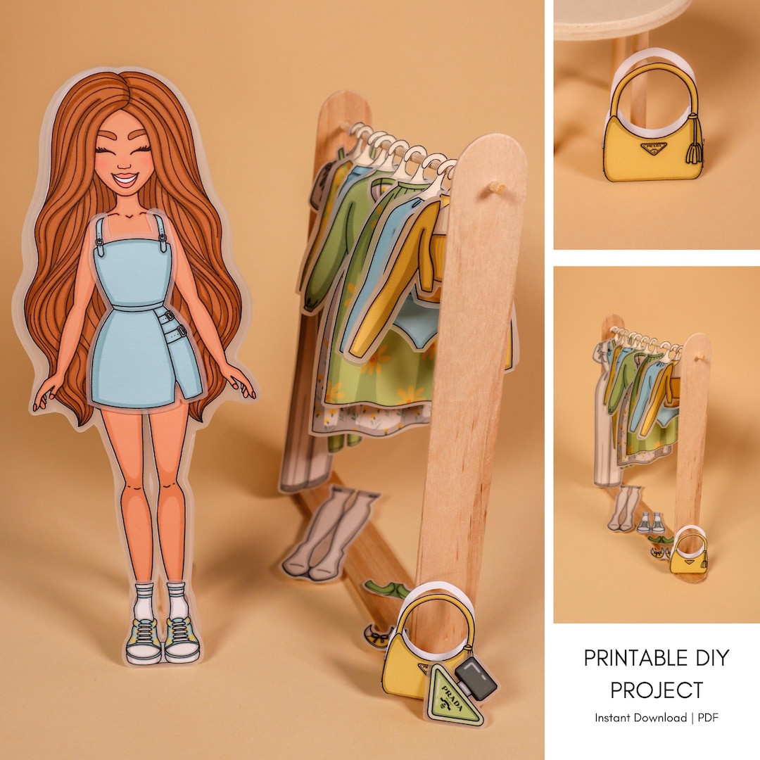 Printable Paper Dolls Dress up Set | Digital Download | Creative Kids ...